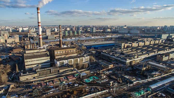 Промышленная зона в Москве