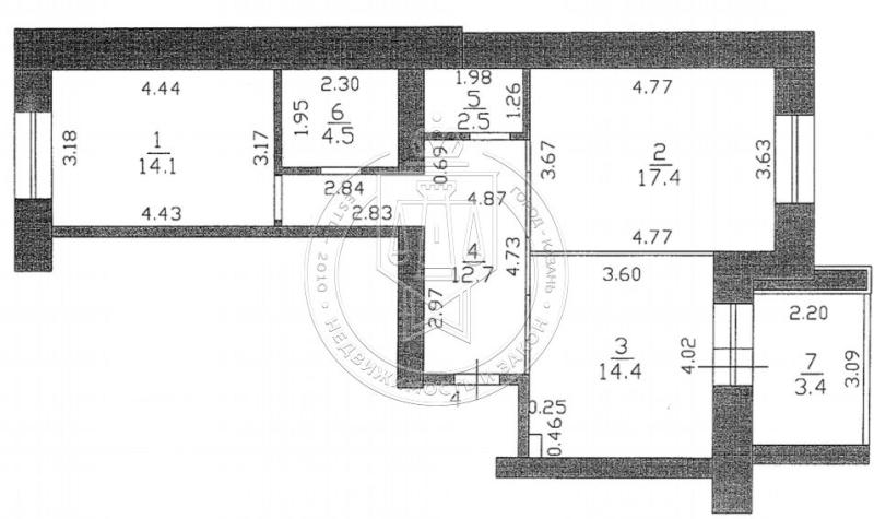 2-комнатная квартира, 65.6 м2