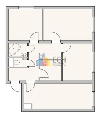 3-комнатная квартира, 78.3 м2