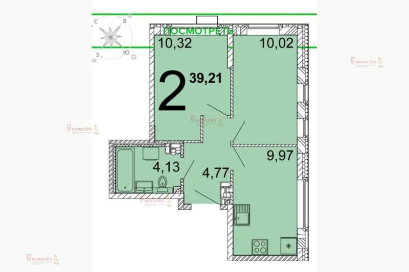 2-комнатная Квартира, 40 м2