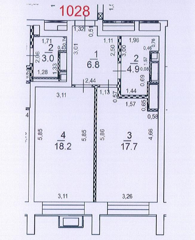 2-комн. квартира, 47.6 м², 45/53 этаж
