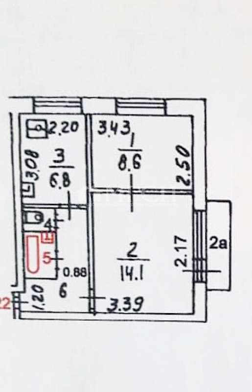2-комн. квартира, 38 м², 3/9 этаж