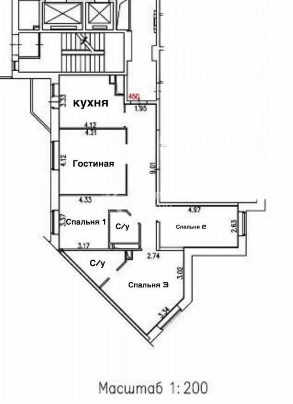 3-комн. квартира, 95 м², 19/22 этаж