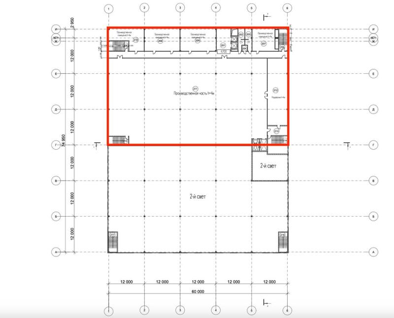 Производство • 2213 м2 • 2/2 этаж • h4 м.. Фото 1