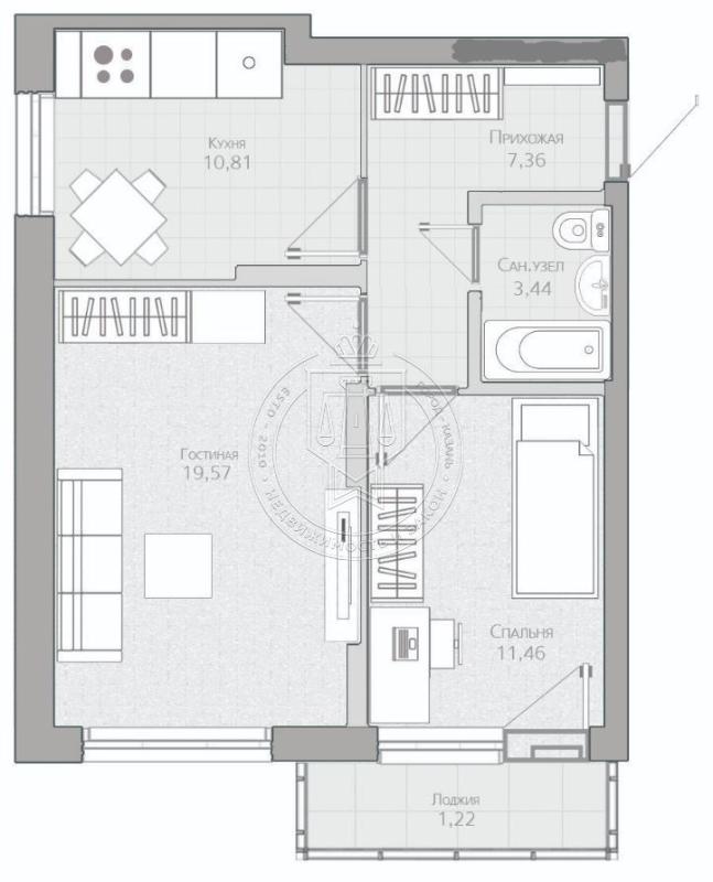 3-комнатная квартира, 124 м2