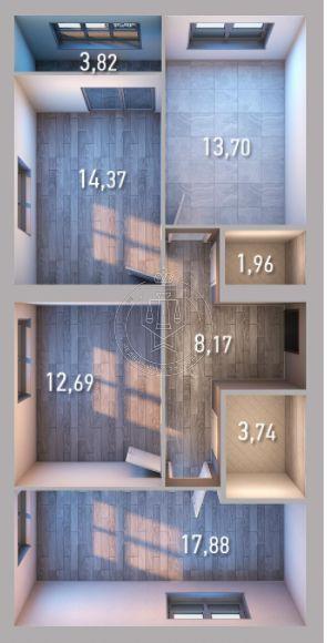 3-комнатная квартира, 77.72 м2