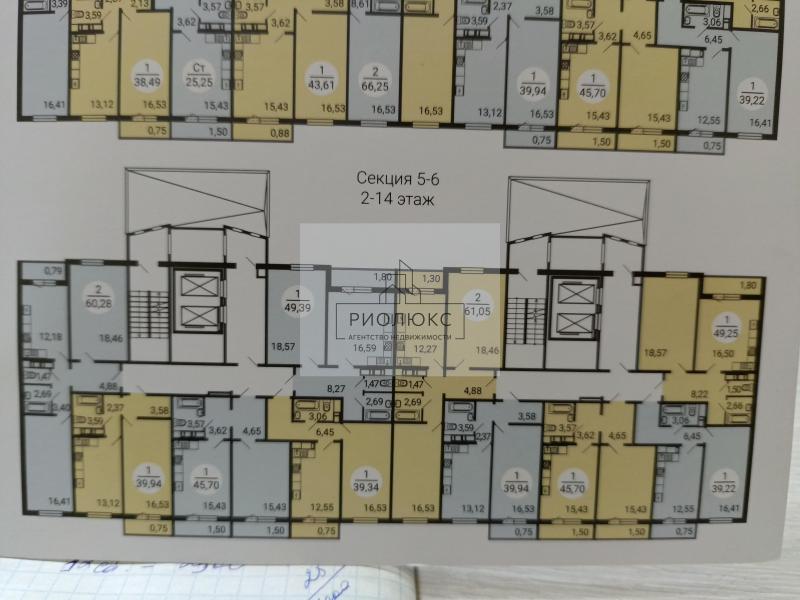 2-комнатная квартира, 56.94 м2