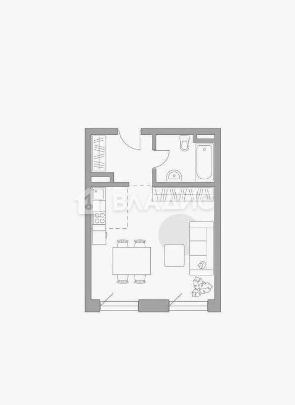 1-комнатная квартира, 32.01 м2