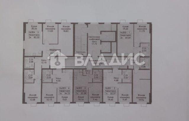 1-комнатная квартира, 32.37 м2