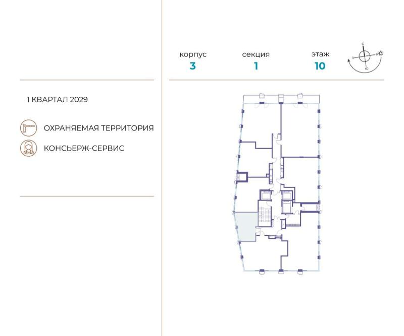 Новостройка-Студия, 28.2 м², 10/22 этаж
