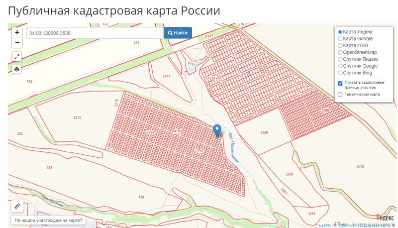 Кадастровая карта волгоградской