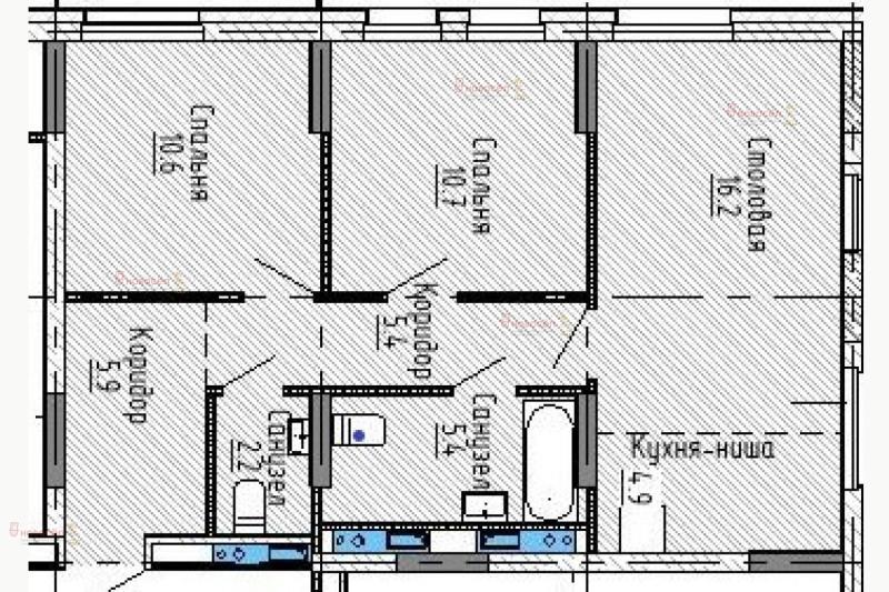 2-комнатная Квартира, 65 м2