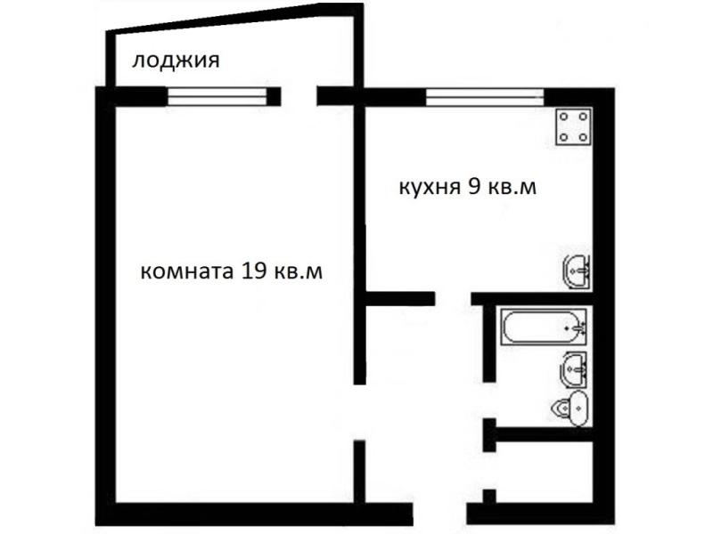 1-комн. квартира • 38.1 м2 • 9/9 этаж. Фото 2